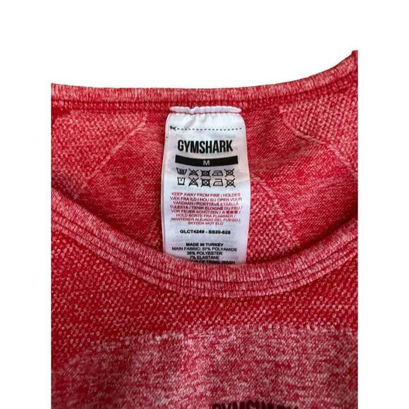 Gymshark Flex Long Sleeve Crop Top In Red Size Medium - Picture 4 of 8